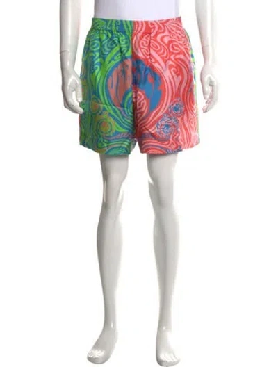 Pre-owned Versace Silk Shorts In Blue