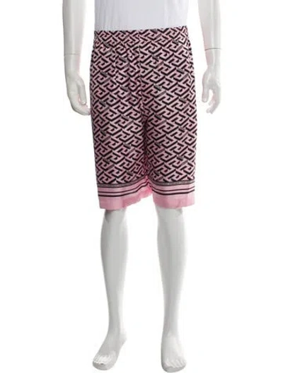 Pre-owned Versace Silk Shorts In Pink