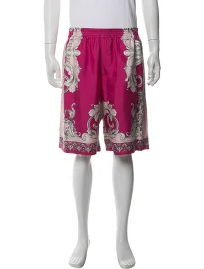 Pre-owned Versace Silk Shorts In Pink