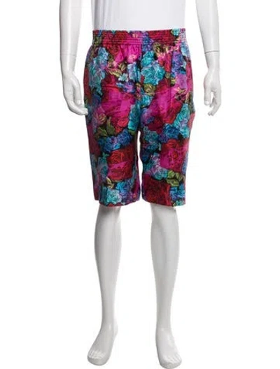 Pre-owned Versace Silk Shorts In Red