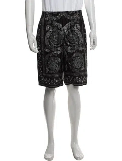 Pre-owned Versace Silk Shorts W/ Tags In Black