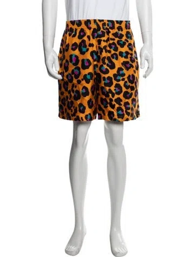 Pre-owned Versace Silk Shorts W/ Tags In Orange