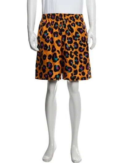 Pre-owned Versace Silk Shorts W/ Tags In Orange