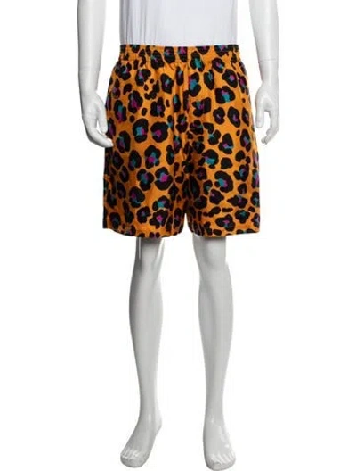 Pre-owned Versace Silk Shorts W/ Tags In Orange