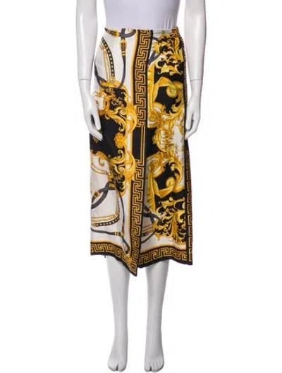 Pre-owned Versace Silk Skinny Leg Pants W/ Tags In Black