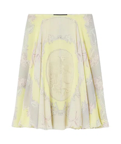 VERSACE VERSACE MEDUSA CAMEO PLEATED SKIRT