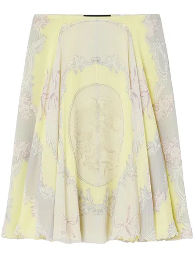 Versace Silk Skirt In Nude