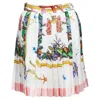 Versace Pleated Printed Silk-twill Mini Skirt