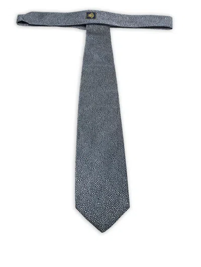 Pre-owned Versace Silk Tie In Gray