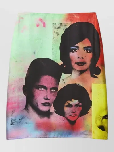 Versace Printed Silk Twill Pencil Skirt In Animal Print