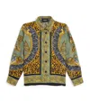 Versace Wild Cats Silk Shirt In Multi
