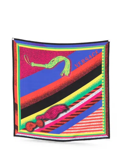 Versace Silk-twill Scarf In Multi