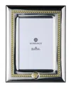 VERSACE SILVER & GOLD PHOTO FRAME, 4" X 6"