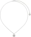 Versace Silver Medusa '95 Pendant Necklace In 3j030-palladium