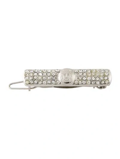 Pre-owned Versace Silver Medusa Hair Clip