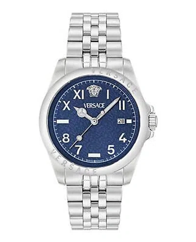 Pre-owned Versace Silver Mens Analogue Watch Anteo Ve9h00324