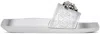 Versace Silver Palazzo Slippers In 1e01p-silver-palladi
