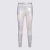 Versace La Coupe Des Dieux Laminated Leggings In Metallic