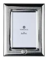 Versace Silver Plate Photo Frame, 4" X 6" In Metallic