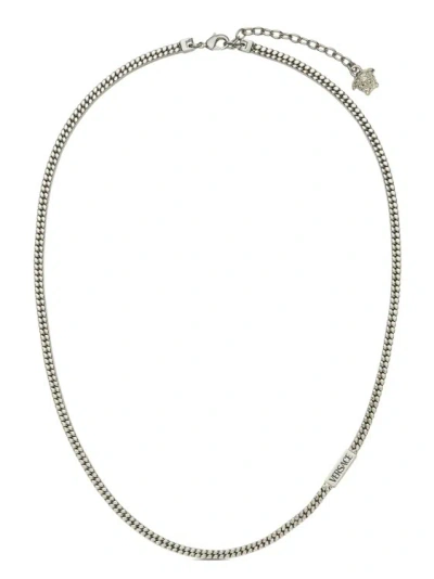 Versace Silver Snake-chain Necklace