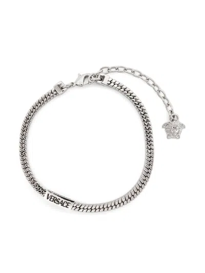 Versace Silver-tone Snake-chain Bracelet