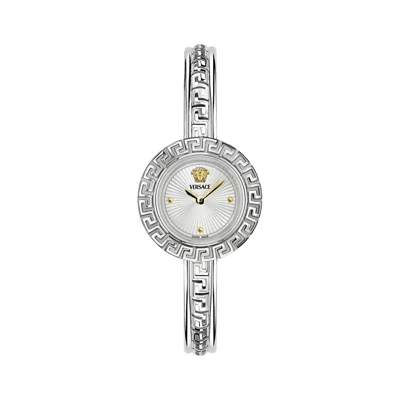 Pre-owned Versace Silver Womens Analogue Watch La Greca Ve8c00324