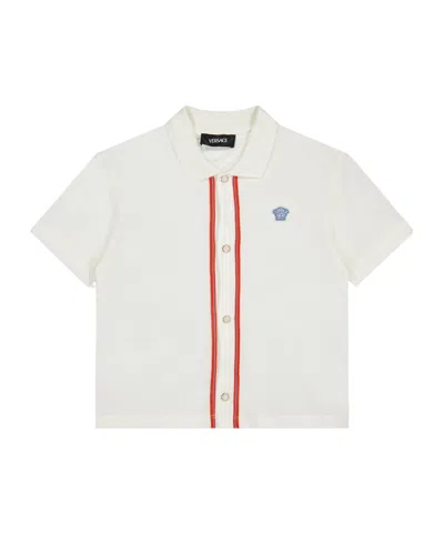 Versace Simple Polo Shirt In Purple