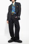 Versace Formal Wool Blazer In Black