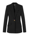 Versace Single-breasted Wool Blazer In Black
