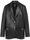 Versace Single-breasted Blazer In Black