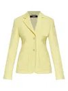 Versace Grain De Poudre Scuba Single-breasted Jacket In Yellow