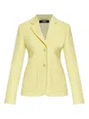Versace Grain De Poudre Scuba Single-breasted Jacket In Yellow
