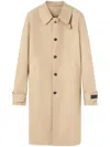 Versace Barocco Panelled Gabardine Trench Coat In Neutrals