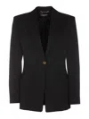 Versace Single Breasted Jacket With Reverse Detail In Negro