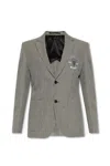Versace Single-breasted Logo Embroidered Blazer