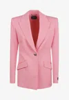 Versace Informal Tailored Wool Blazer Jacket In Pink