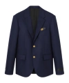 Versace Single-breasted Tailored Blazer In Blue