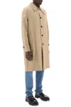 Versace "single-breasted Waterproof Coat With In Beige