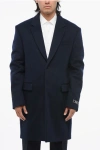 Versace Single-breasted Wool And Cashmere Coat With Flap Pockets
