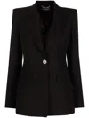 Versace Single-breasted Wool Blazer In Black