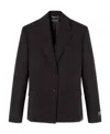 Versace Single-breasted Wool Blazer In Black