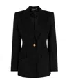 Versace Single-breasted Wool Blazer In Black