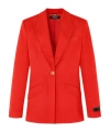 Versace Tailored Stretch Virgin Wool Blazer In Red