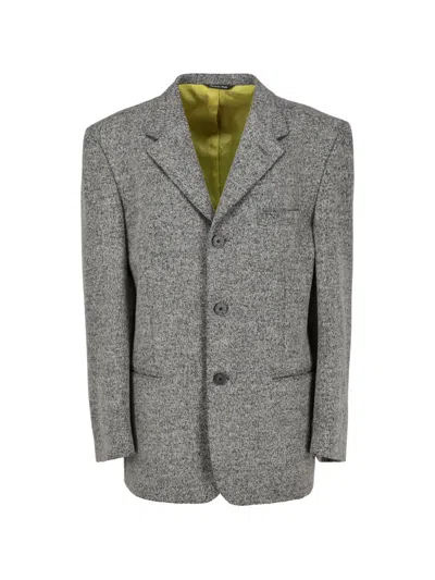 Pre-owned Versace Single-breasted Blazer In Grey