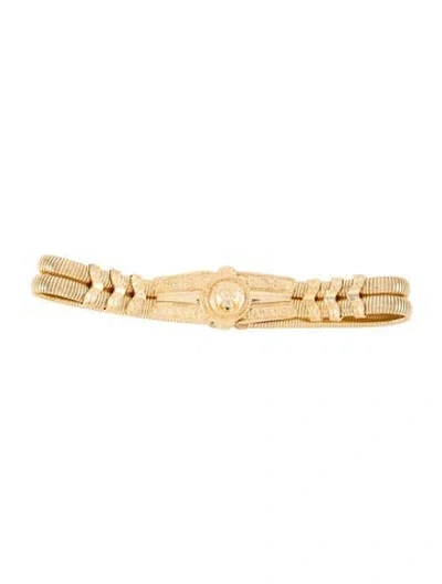 Pre-owned Versace Skinny Belt In Gold