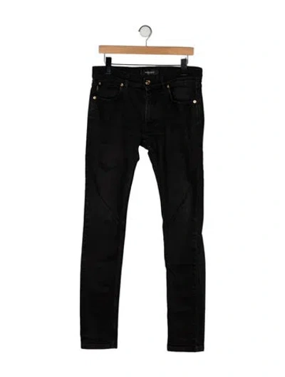 Pre-owned Versace Skinny Jeans In Black
