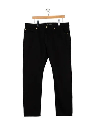 Pre-owned Versace Skinny Jeans In Black