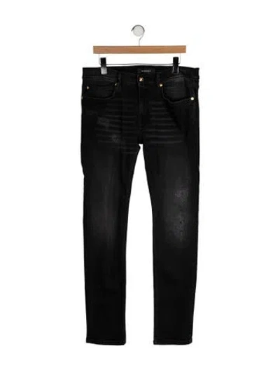 Pre-owned Versace Skinny Jeans In Black