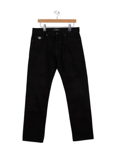 Pre-owned Versace Skinny Jeans In Black