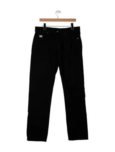 Pre-owned Versace Skinny Jeans In Black
